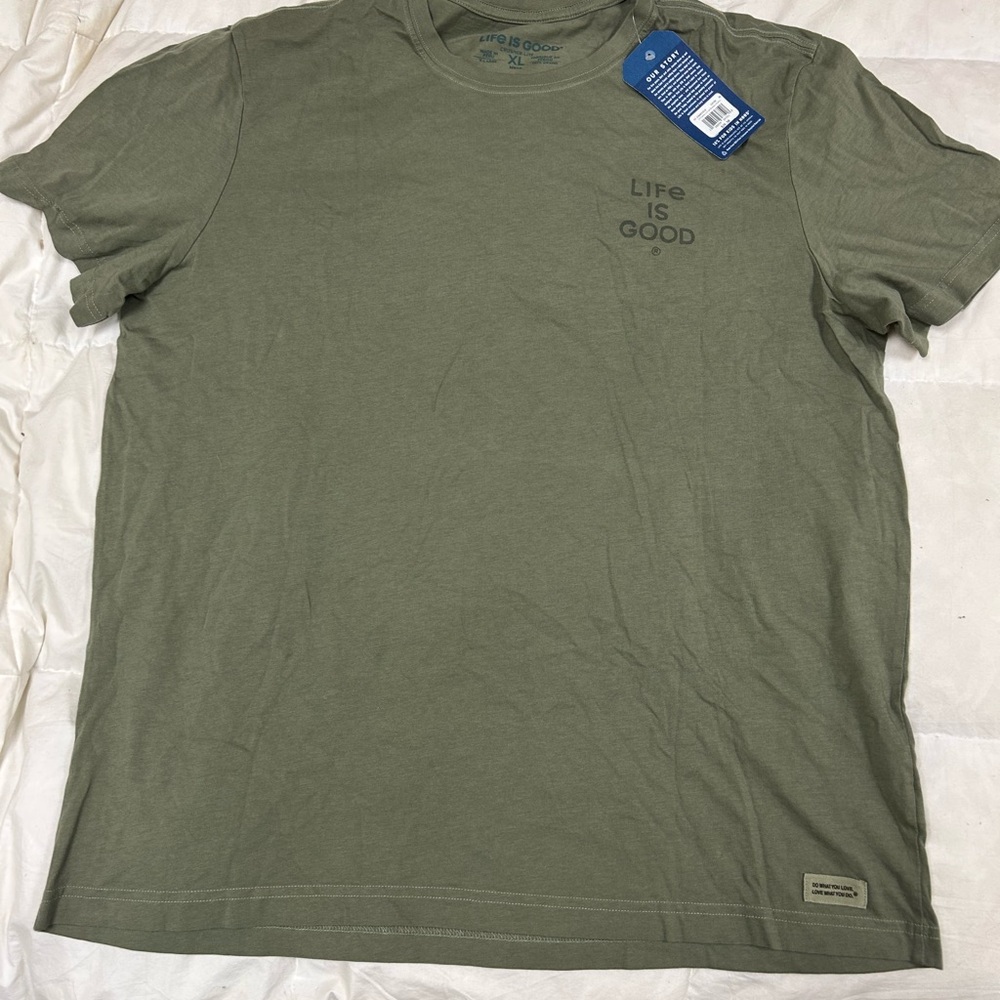 Life Is Good Men's Sage Green Tee